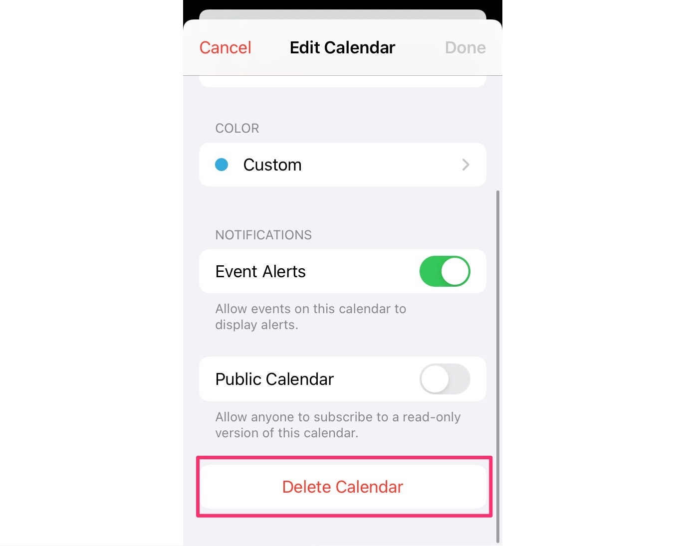 How To Delete A Calendar On IPhone