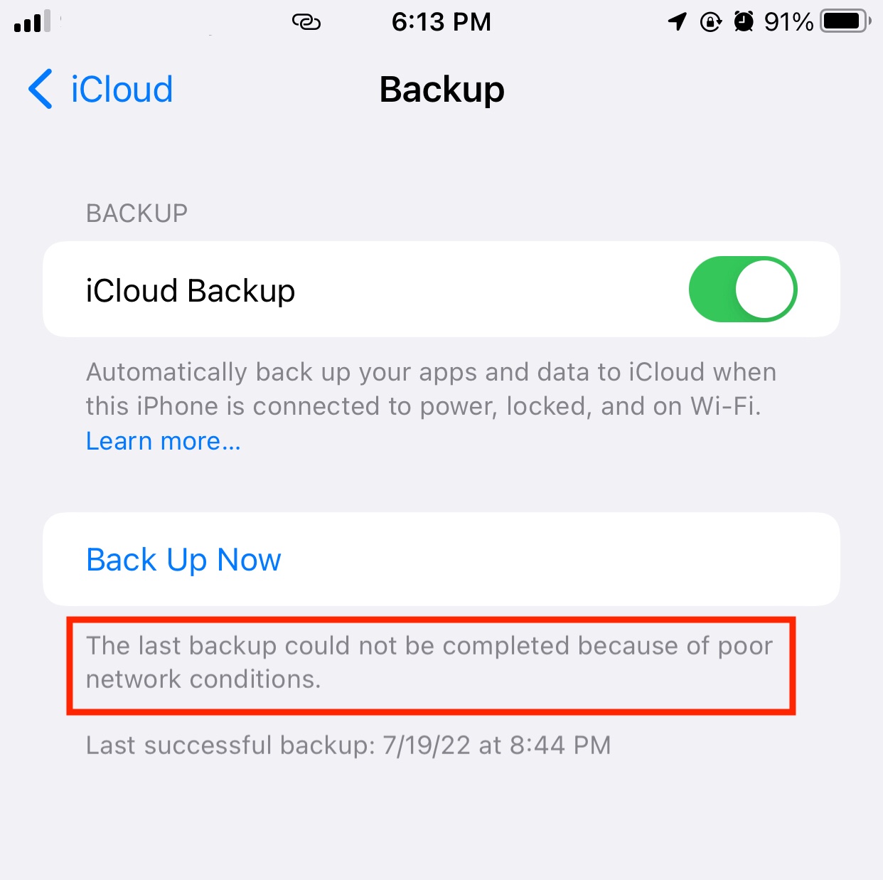 How To Fix ‘The Last Backup Could Not Be Completed’ Error