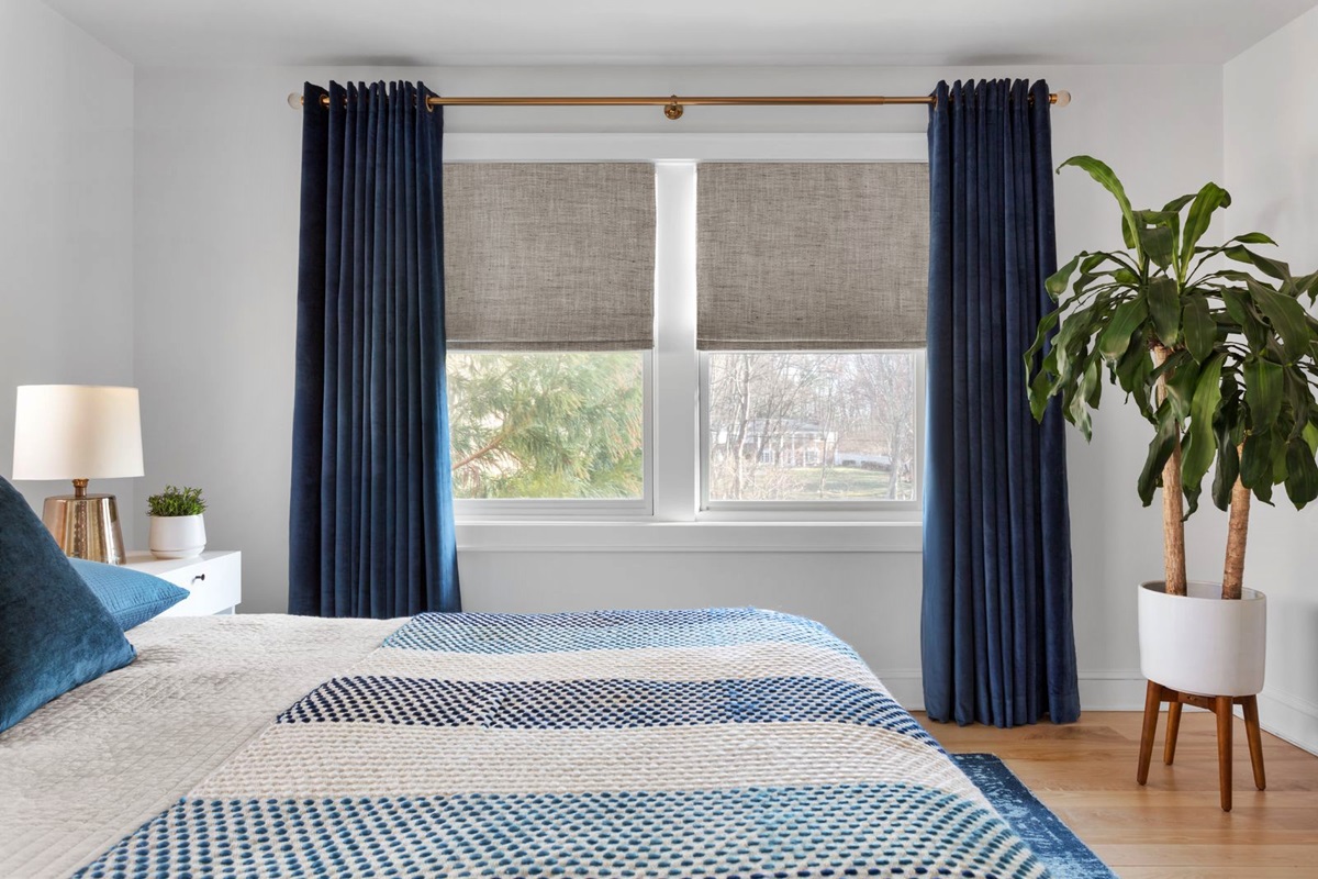 how-to-hang-curtain-rods-over-blinds