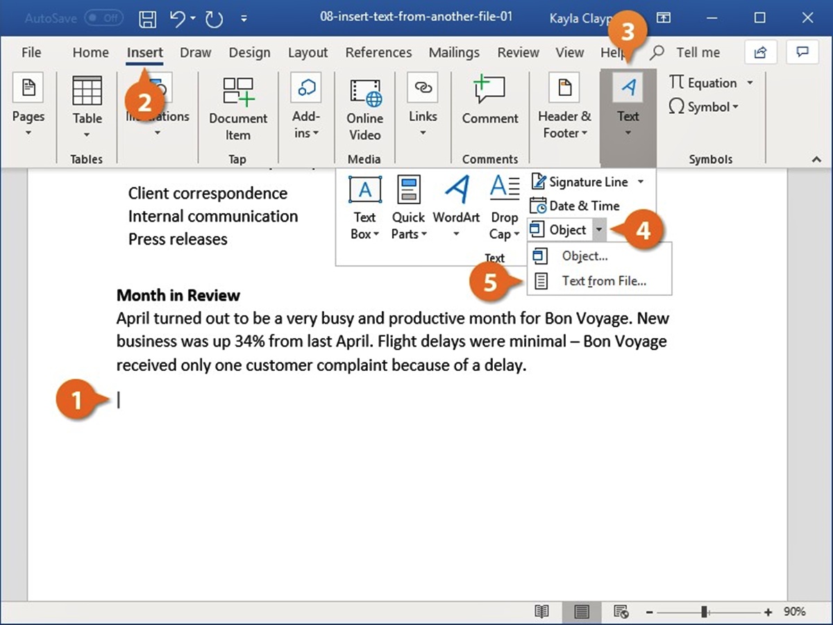 How To Insert A Document In Word