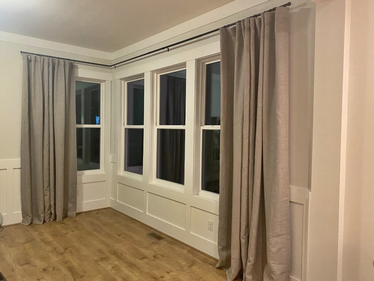 How To Install Curtain Rods In Corner Windows