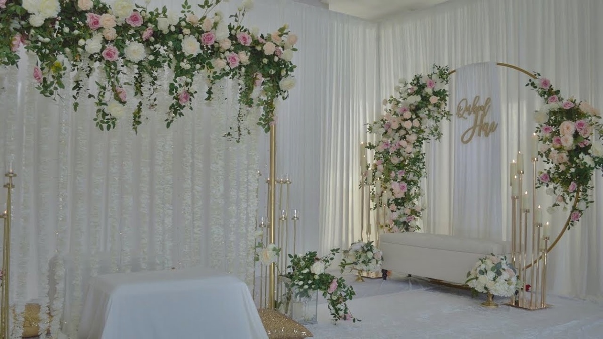 How To Make A Flower Curtain Backdrop