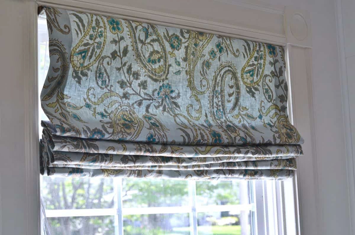 How To Make A Roman Shade On A Curtain Rod