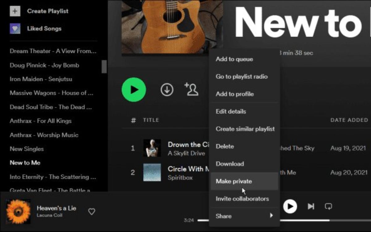 How To Make A Spotify Playlist Private