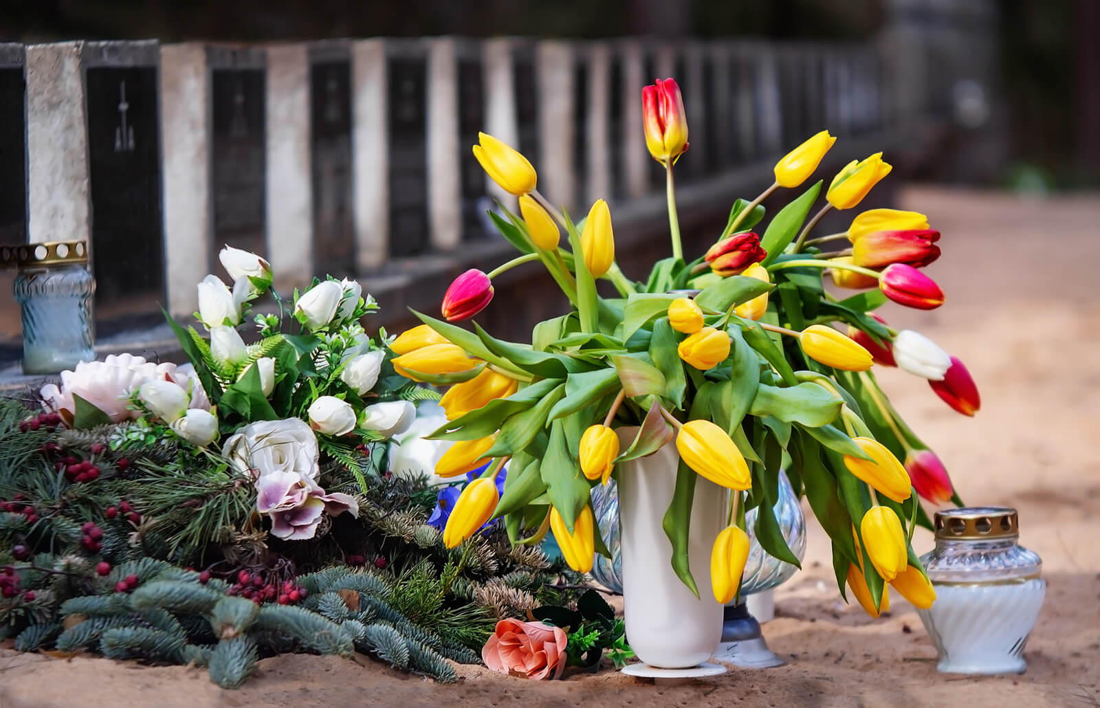How To Make Cemetery Vase Flower Arrangements