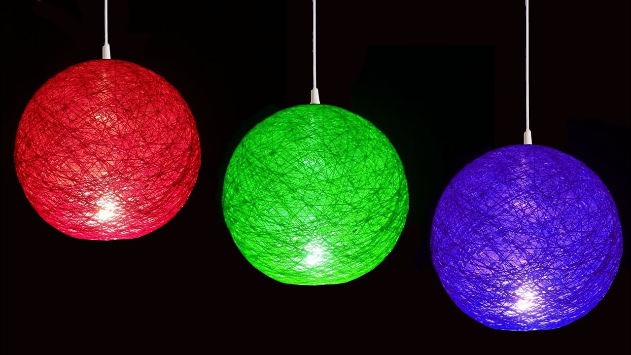 How To Make String Light Balls To Hang