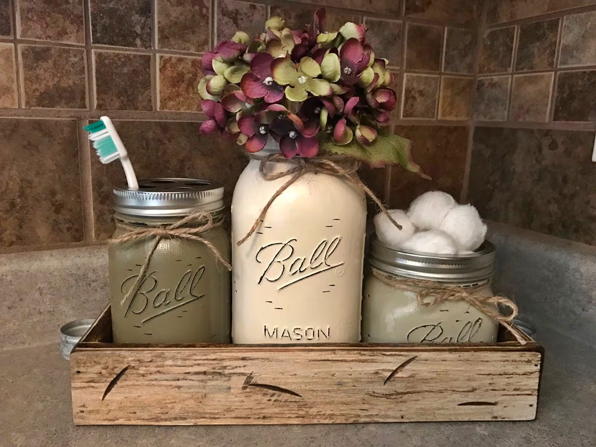 How To Make Toothbrush Holder Out Of Mason Jar