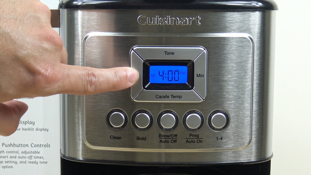 How To Set The Clock On A Cuisinart Coffee Maker