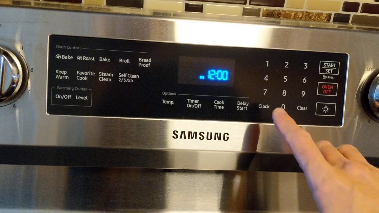 How To Set The Clock On My Samsung Stove