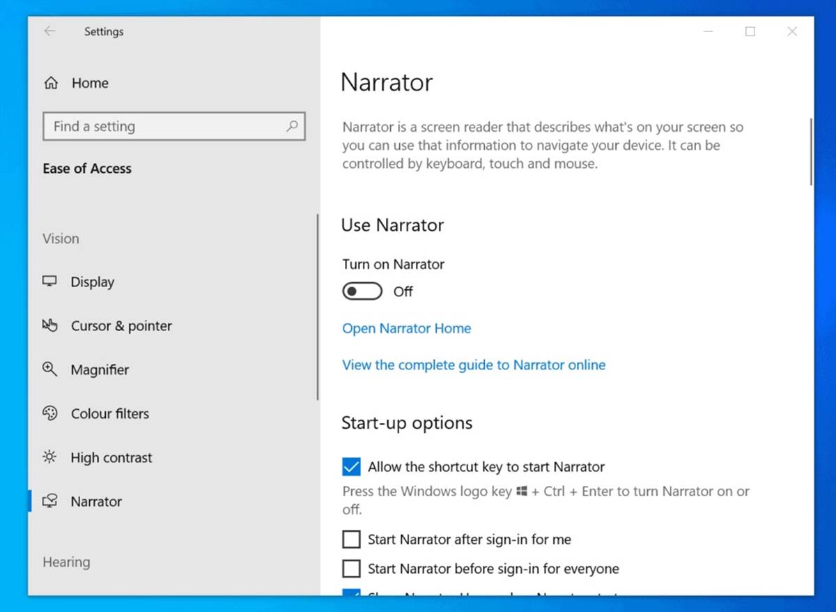 How To Turn Off Narrator In Microsoft