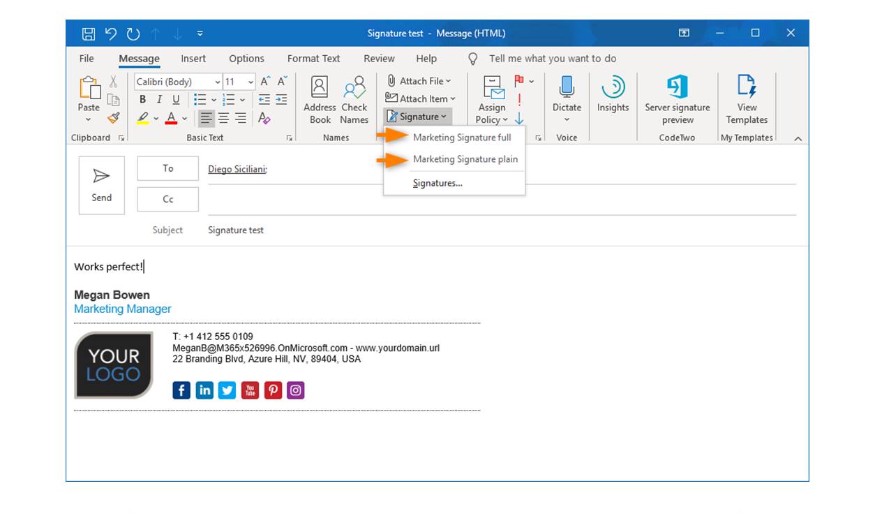Create An Email Signature In Outlook And Others Howto