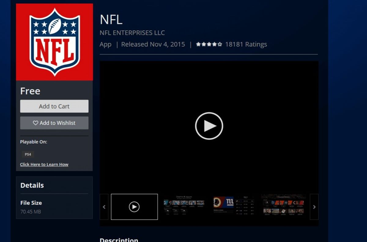 How To Watch NFL Games On PS4