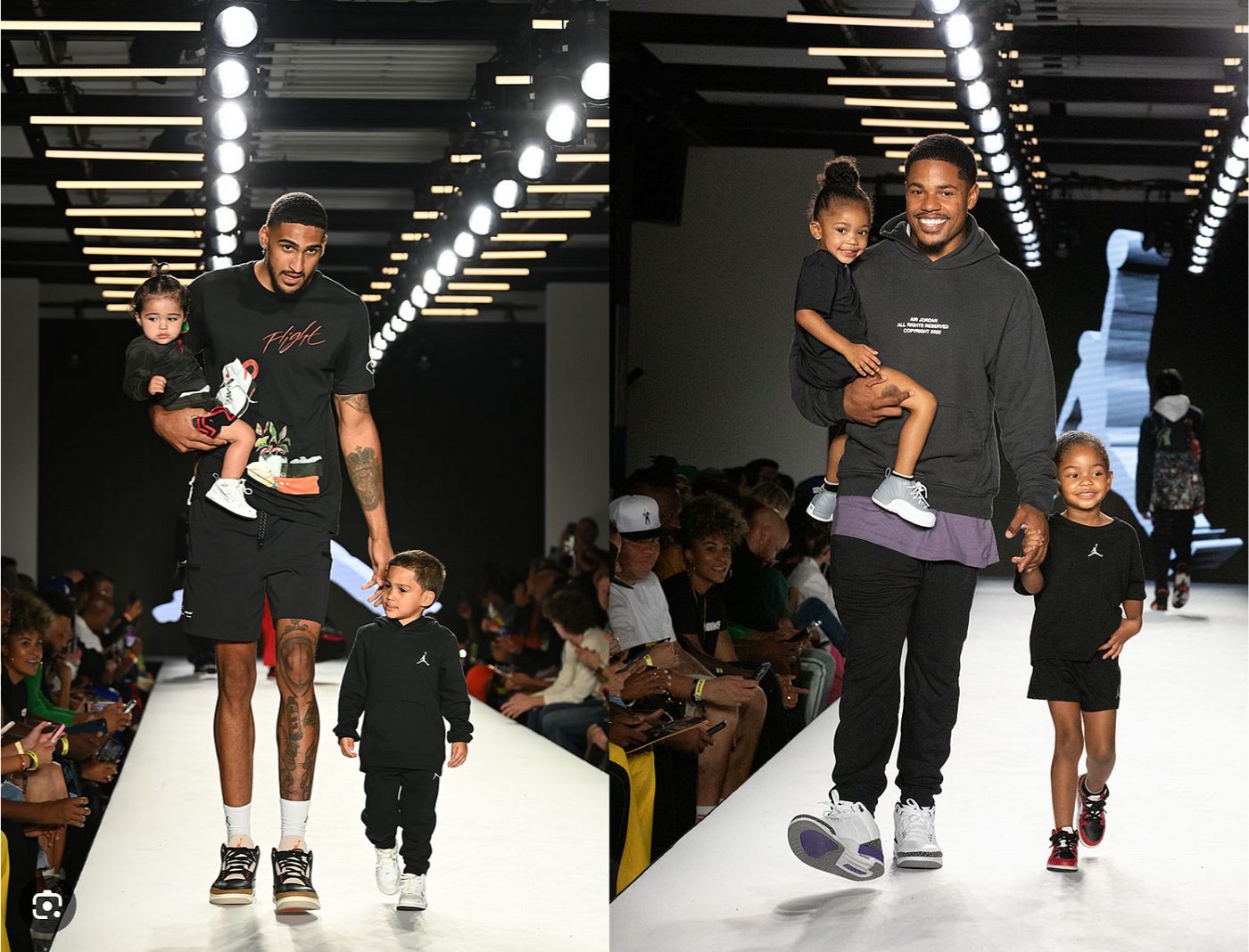 New York Stars Sterling Shepard And Julius Randle Shine At Fashion Show With Their Kids