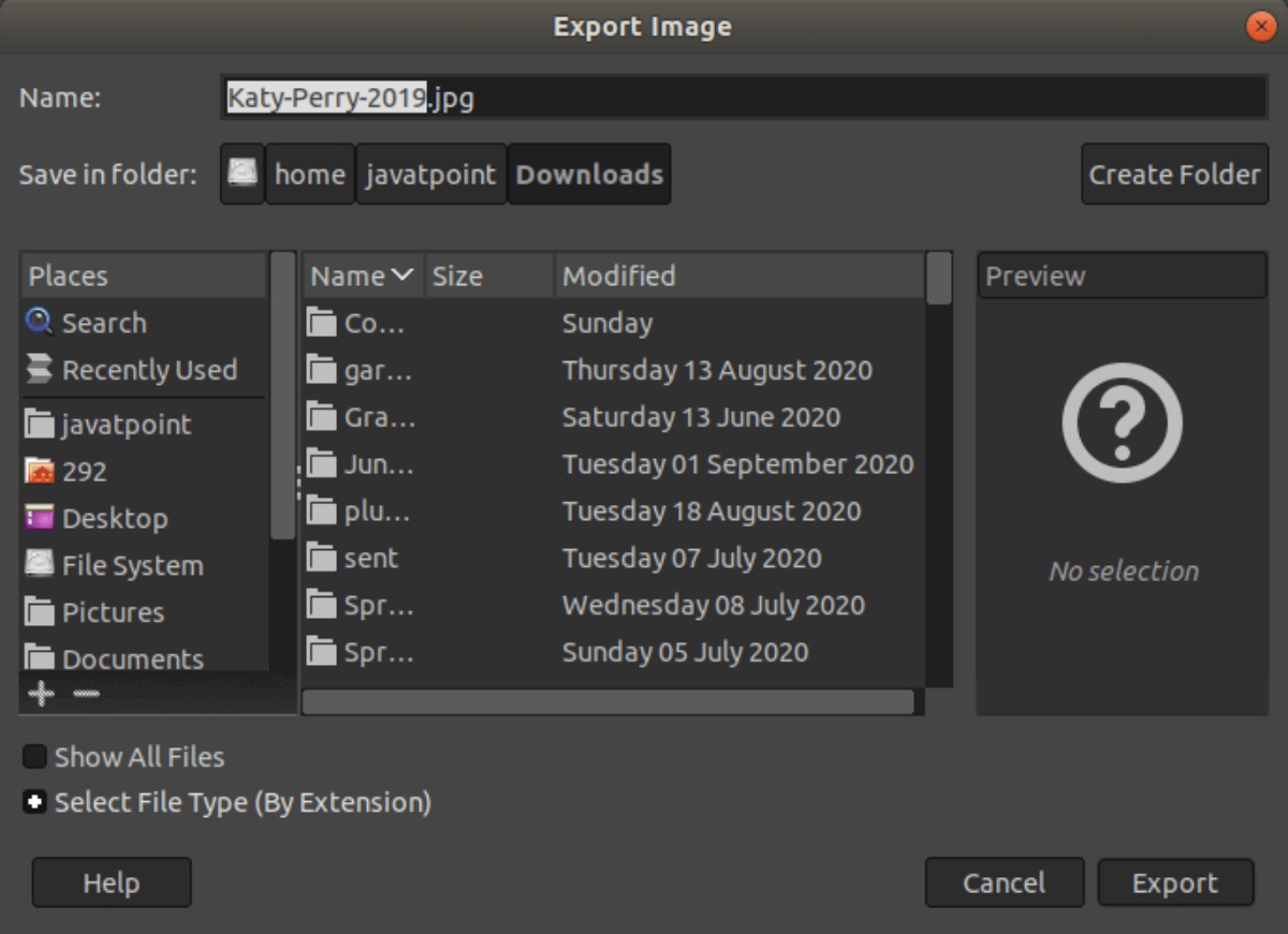 Simple Steps To Save A JPEG File In GIMP