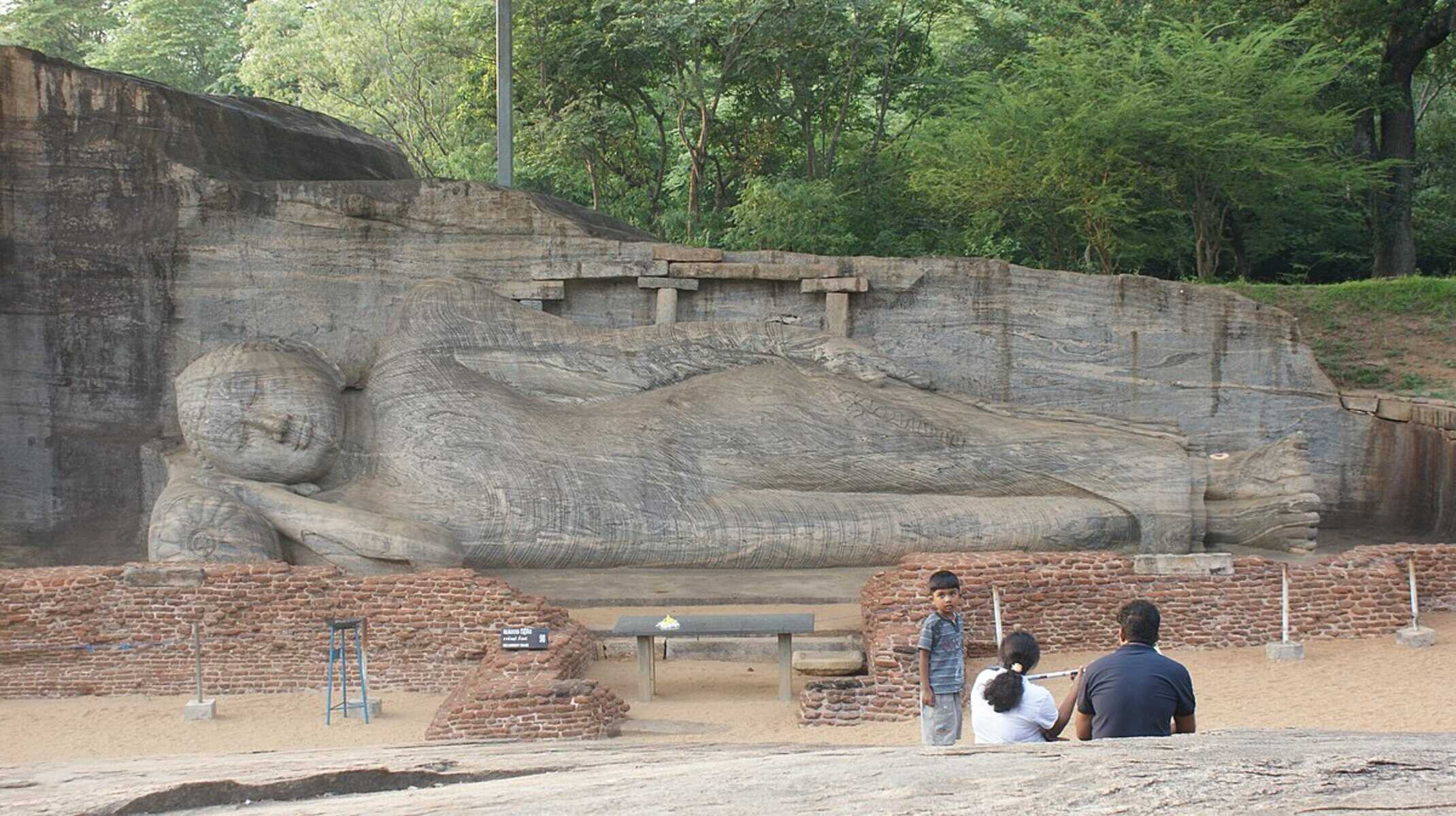 What Helped Preserve The Colossal Sculpture Parinirvana Of The Buddha At Gal Vihara?