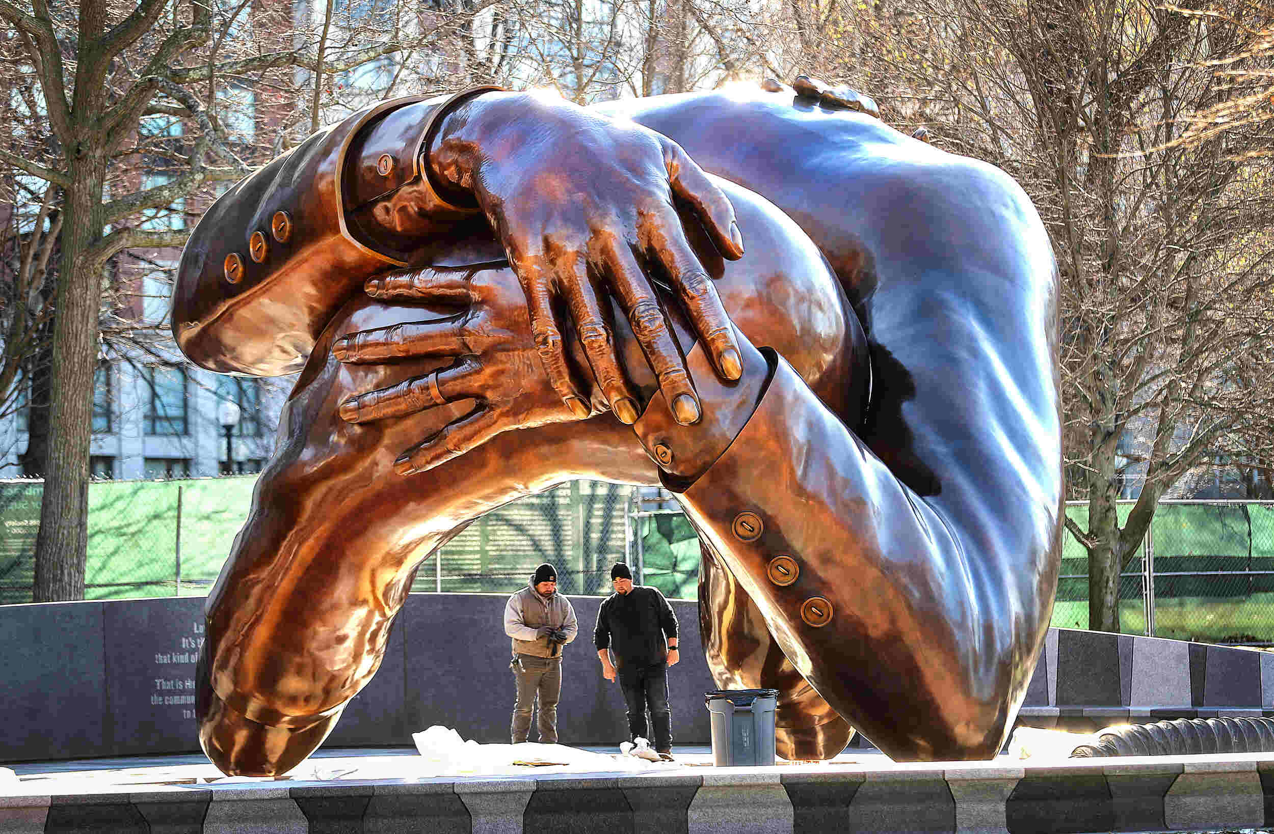 Who Made The Embrace Sculpture?