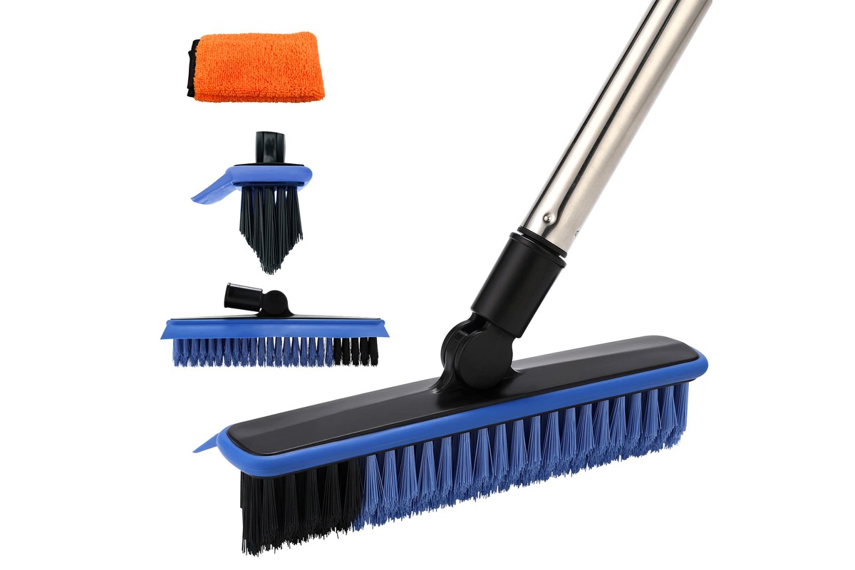 OXO Good Grips Grout Brush Scrubs Grout Shower Door Tracks and Plumbing  fixtures