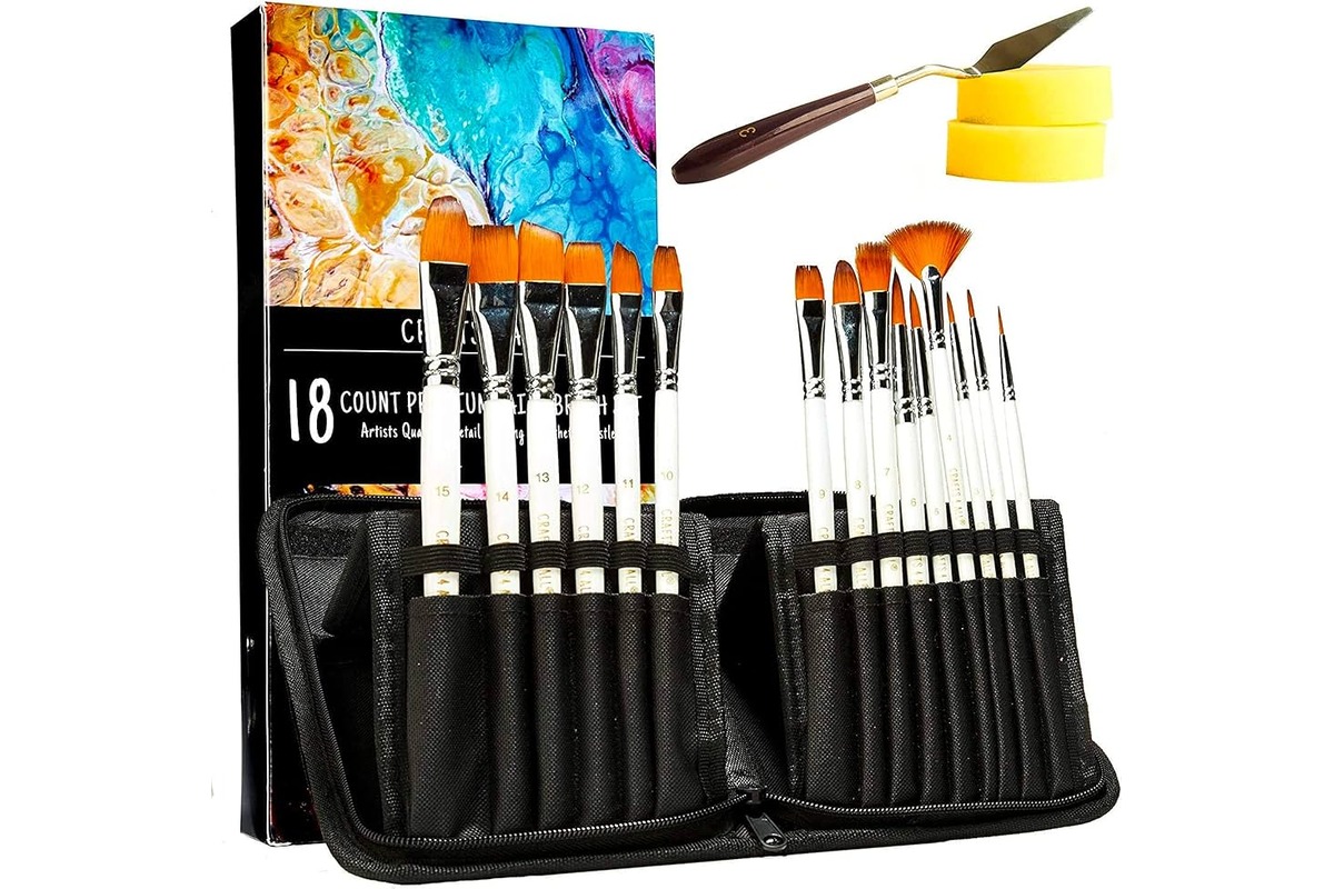 Artlicious - 25 All Purpose Paint Brush Value Pack - Great with Acrylic, Oil, Watercolor, Gouache