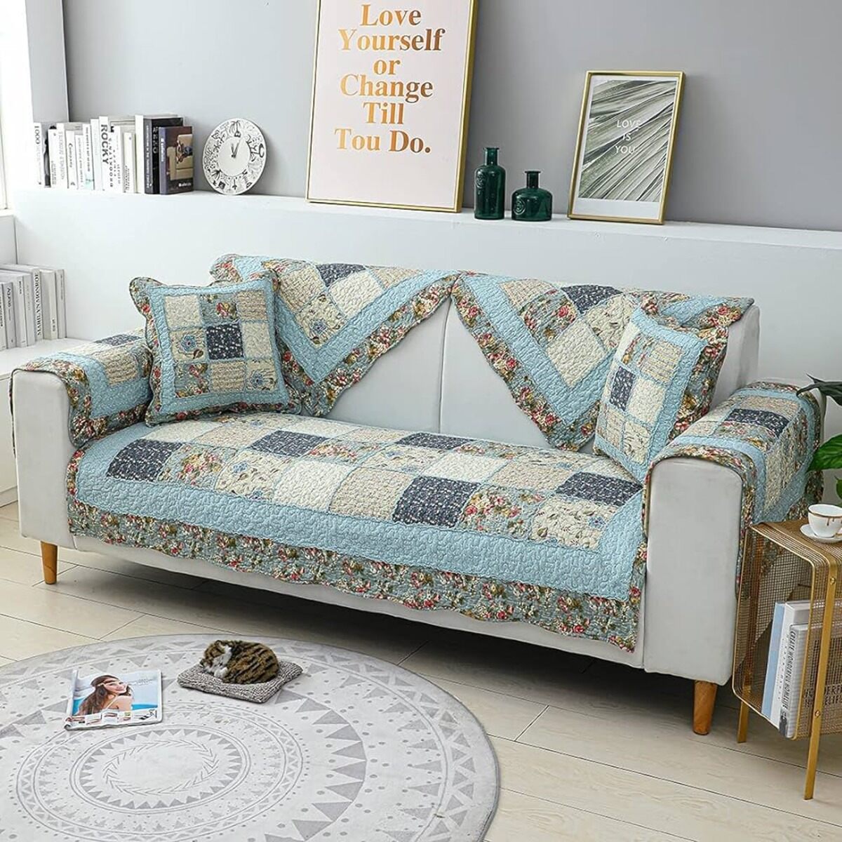 15 Amazing Country Patchwork Furniture Cover Blue for 2023