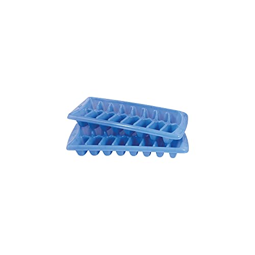 Rubbermaid Plastic Ice Cube Trays, Blue, 2 Pack - Easy Release and Durable