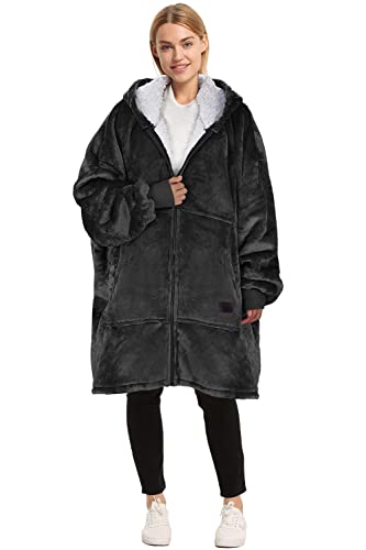 Oversized Sherpa Pullover Jacket Coat, Comfortable Gift for Her