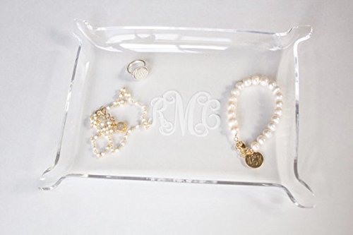 Acrylic Jewelry Tray with Monogram