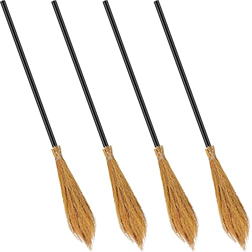Halloween Witch Broomstick Props - 4 Pack