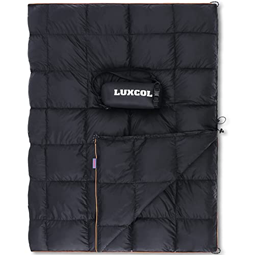LUXCOL Down Camping Blanket - Warm, Water Resistant, Lightweight