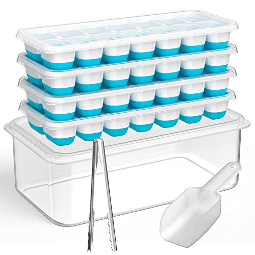 DOQAUS Ice Cube Tray with Lid and Bin