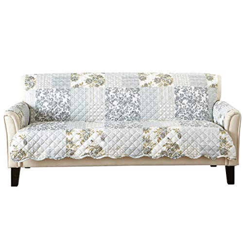 Patchwork Scalloped Furniture Protector Sofa Cover