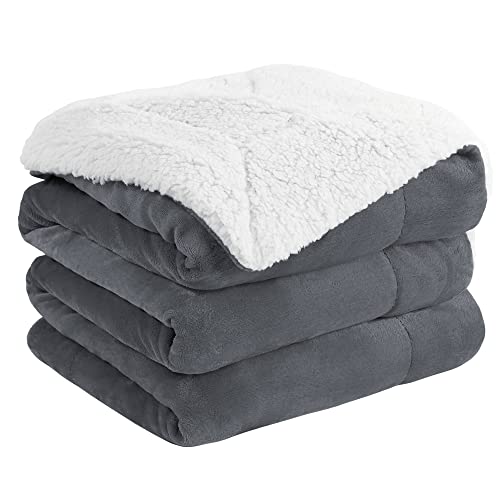 Sherpa Fleece Throw Blanket for Couch