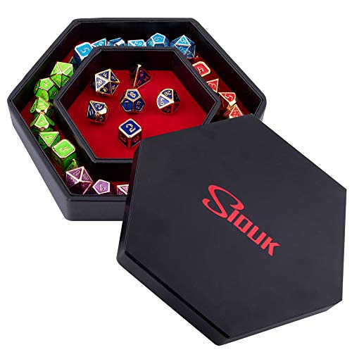 SIQUK Hexagon Dice Tray with Lid