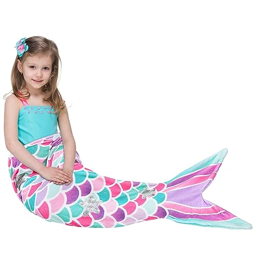 Plush Mermaid Tail Blanket for Girls Teens