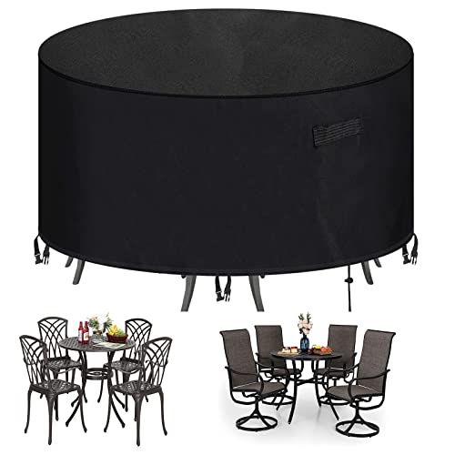 KNHUOS Round Patio Furniture Covers