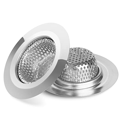 Stainless Steel Drain Strainer, fine mesh, w/ flange for 8.5 square Floor  Sink