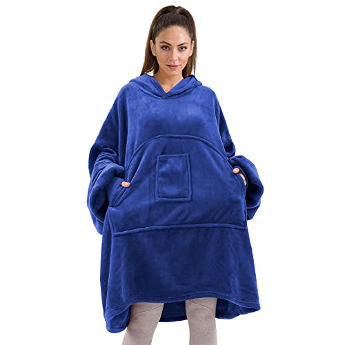 HOMELEX Oversized Hoodie Blanket with Sleeves - Super Warm Adult Blanket Sweatshirt