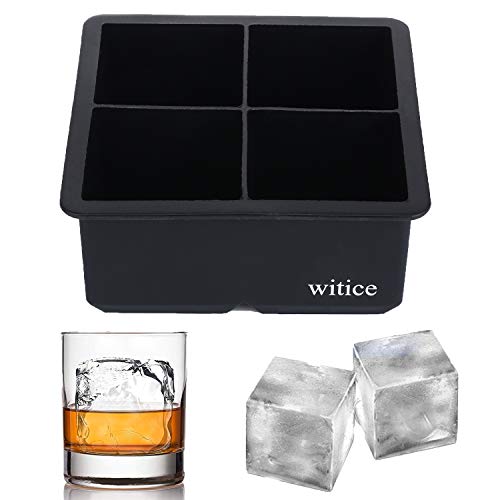 Nax Caki Large Ice Cube Molds Tray with Lid, Stackable Big