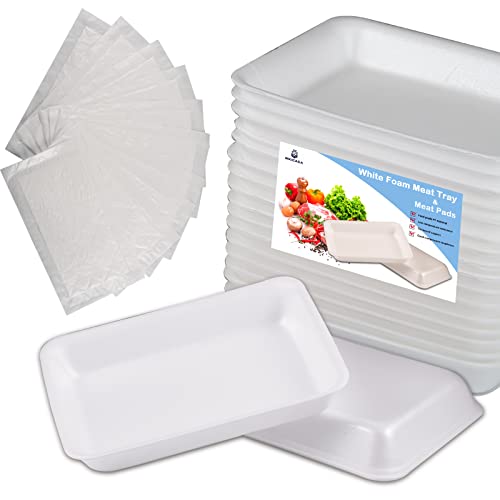 RIKICACA Foam Meat Tray (25pcs/Pack) - Disposable Supermarket Food Tray