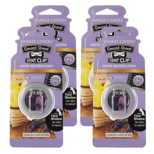 Yankee Candle Car Freshener Smart-Scent Vent Clips, 4-Pack