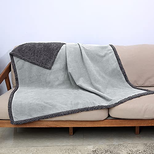Waterproof Sherpa Fleece Blanket for Bed Couch Sofa