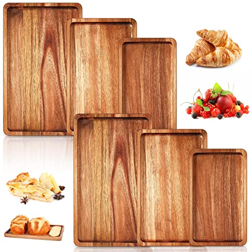 Wooden Serving Tray Set