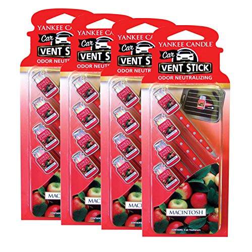 Yankee Candle Car Freshener 4-Packs with 4 Car Vent Sticks