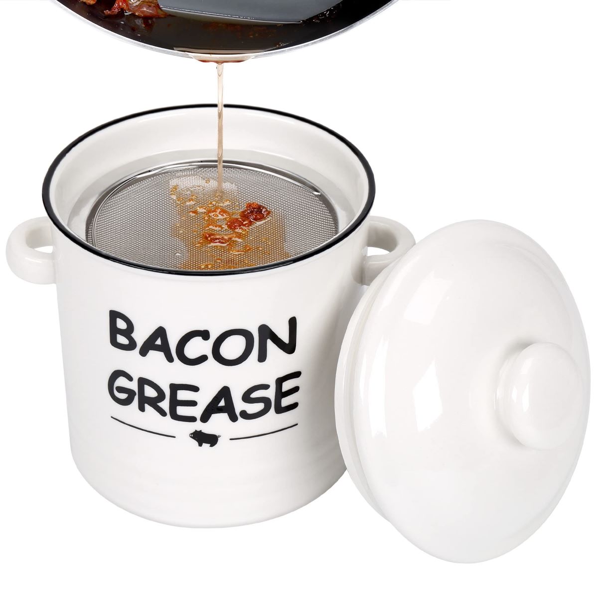 9 Superior Bacon Grease Container With Strainer for 2024