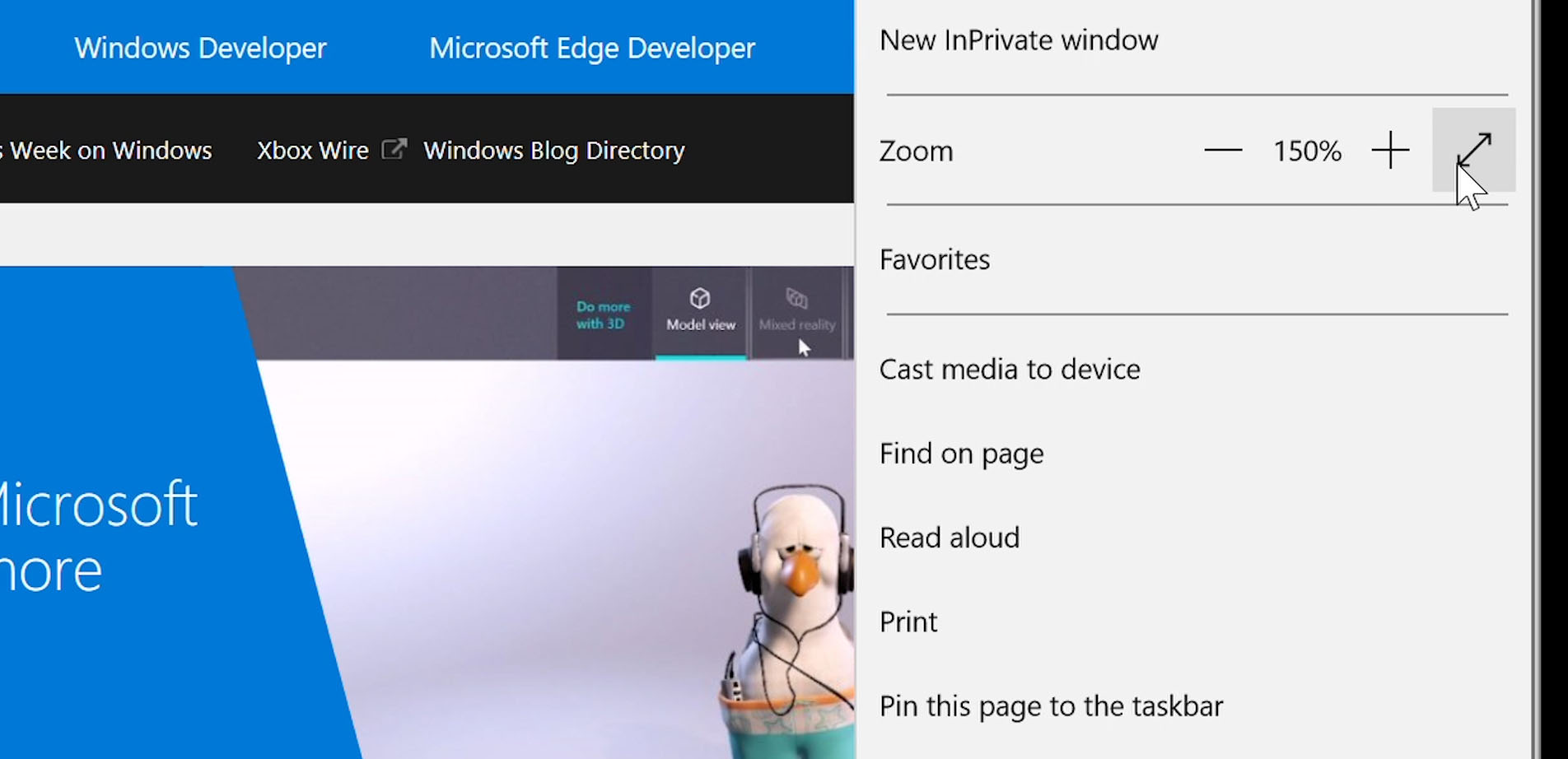 Enabling And Disabling Full-Screen Mode In Microsoft Edge