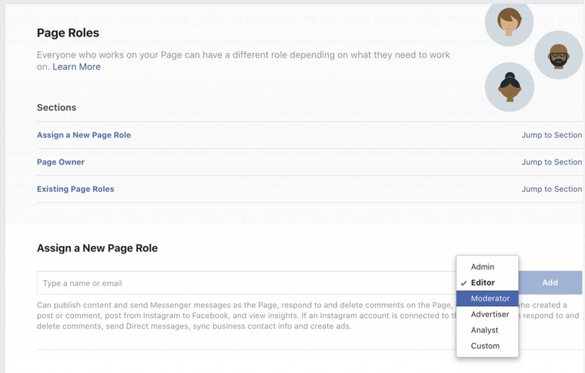 Facebook Pages Admin Roles Explained