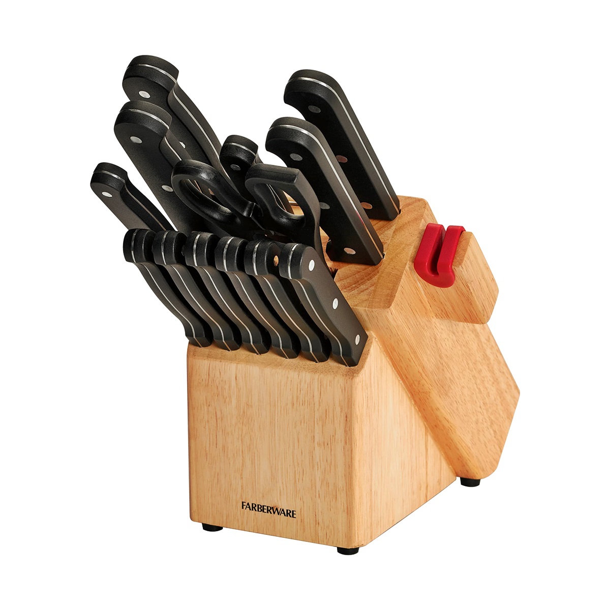 Farberware Knife Block Set With Sharpener And How To Use