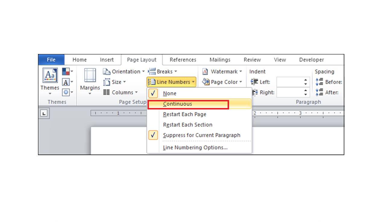 How To Add Line Numbers To A MS Word Document