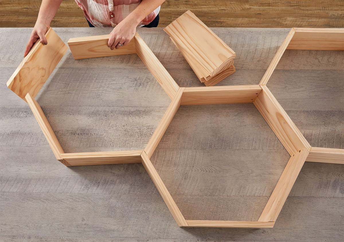 How To Build A Hexagon Shelf
