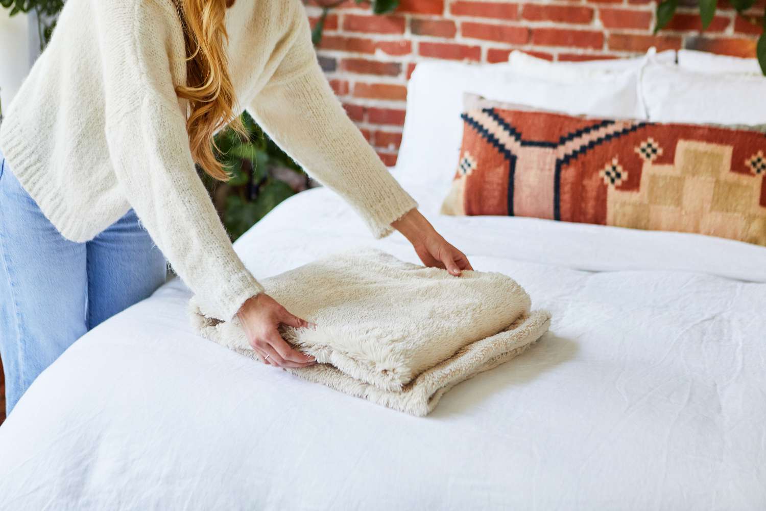 How To Fold Blanket Into Pillow