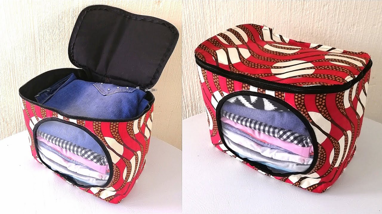 How To Make A Fabric Storage Bag With A Zipper